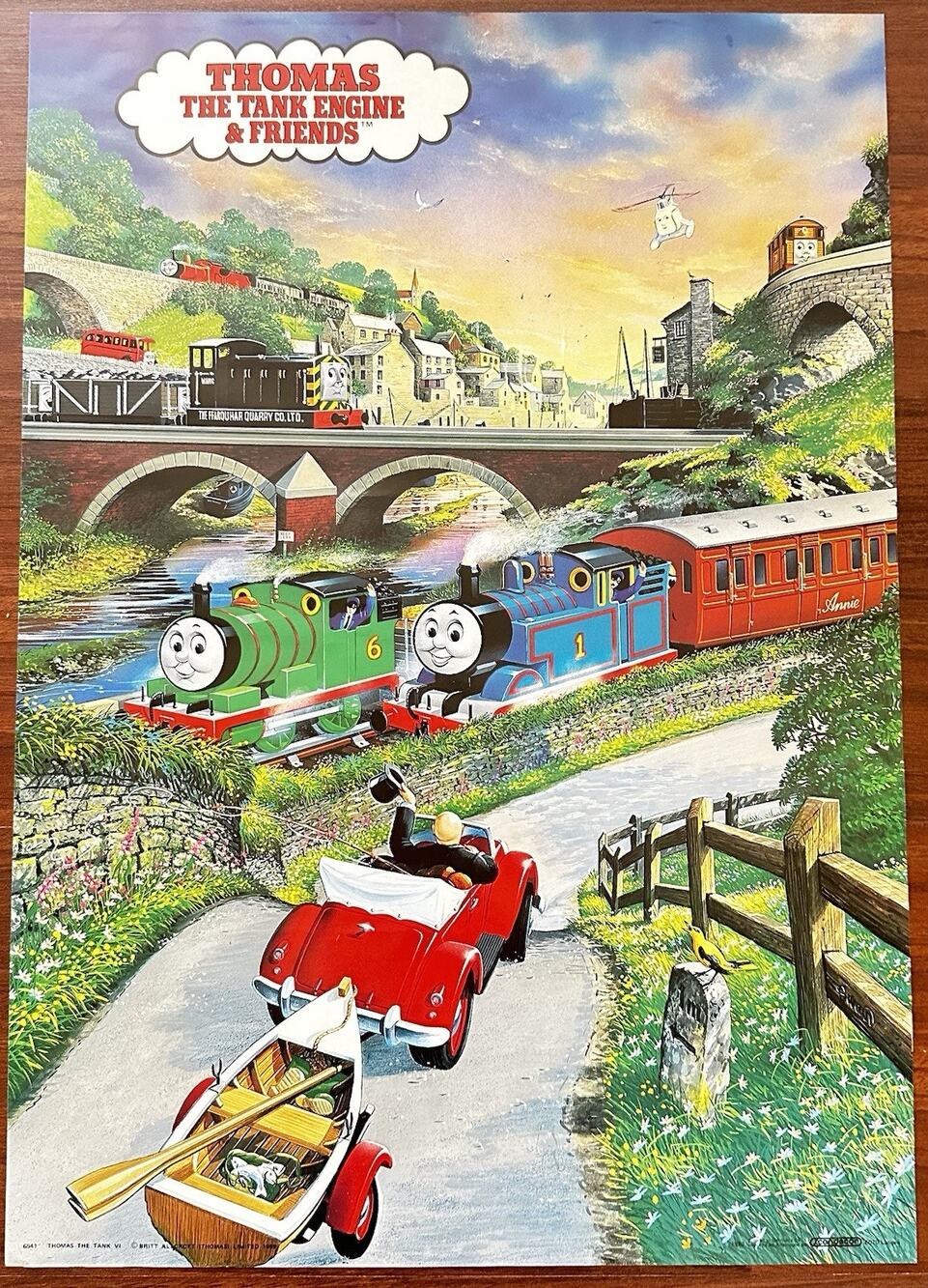 Vintage 1989 Thomas The Tank Engine VI Poster Scandecor Britt Allcroft 6541